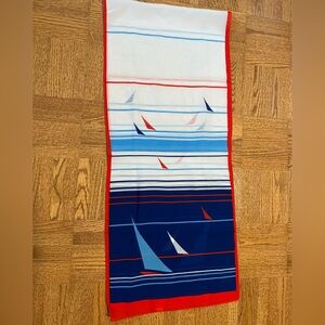 🌸 Nautical Themed Red and Blue Scarf.  Made in Italy. (3 for $25)